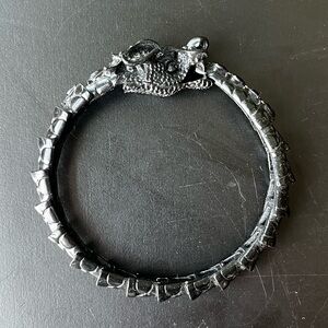 Black ouroboros dragon bracelet